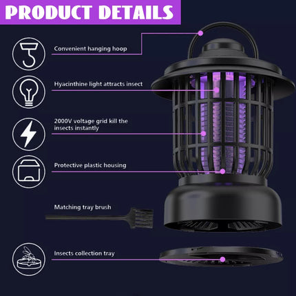 Mosquito Catcher Lamp Insect Killer Electric LED Light Fly Bug Zapper Trap USB