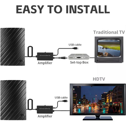 1080P Digital TV Antenna 5600 Miles Range Signal Booster Amplifier HDTV Indoor