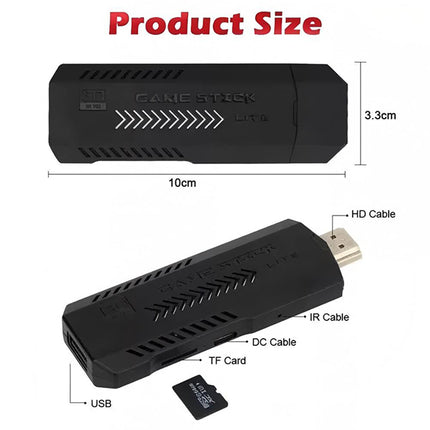 40000+ 4K HDMI Pre-Loaded Retro Game Stick Console 2X Wireless Controller Video