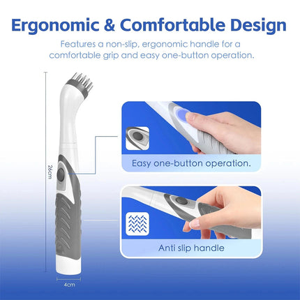 Super Sonic Scrubber Cleaning Electric Brush Home Bathroom Kitchen Tool