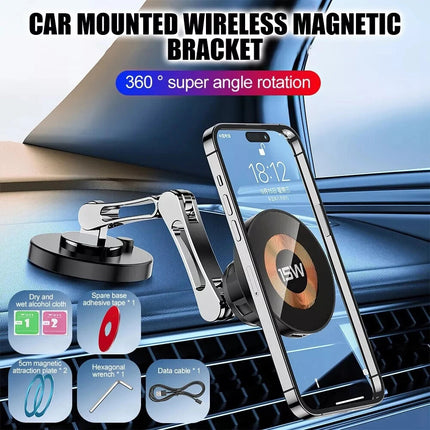 For MagSafe Car Mount Charger 15W Magnetic Phone Charger Holder for iPhone 15 14