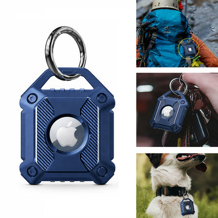 Midnight Blue Apple AirTag Protective Case Waterproof TPU Cover Air Tag Tracker Loop Holder
