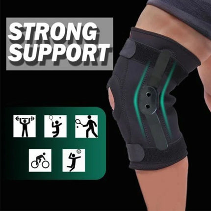 Adjustable Double Metal and Hinged Knee Brace Support Protection Arthritis Sport L