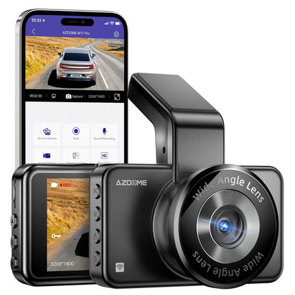 AZDOME M17 Pro Dash Cam 3K Camera Voice Activated Front WIFI Loop Recording GPS
