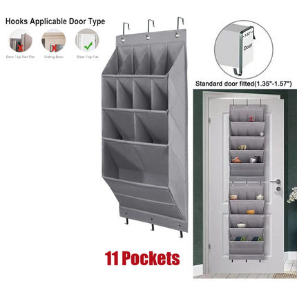11 Pockets Large Over Door Hanging Organiser Shoe Rack Storage Bag Tidy Hanger