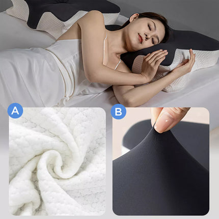Ergonomic Butterfly Memory Neck Pillow Comfortable Sleeping Orthopedic Pillow Tibetan blue