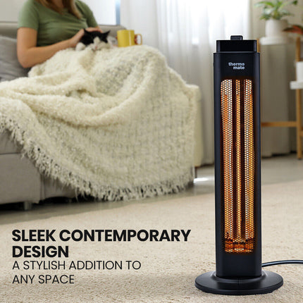 Electric Heater Indoor or Outdoor Portable Freestanding Tower Radiant