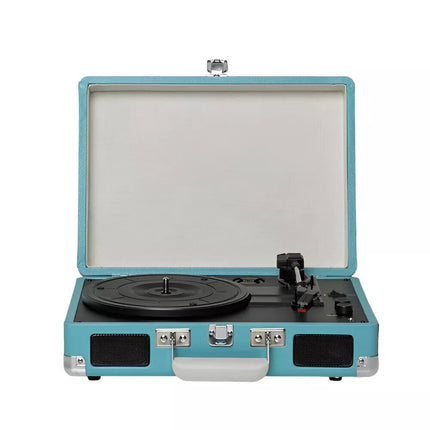 Retro Briefcase Vinyl Record Player Suitcase 3 Speed Turntable Stereo Best Gift