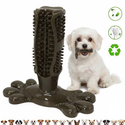 Chocolate M Size Dog Toothbrush Toy Clean Teeth Brushing Stick Mouth Chewing Dental Care Play Dog
