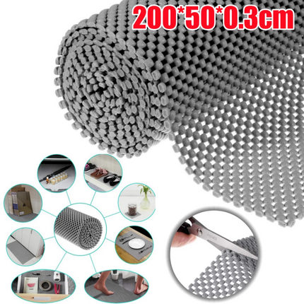 Anti Non Slip Grip Mat Underlay Liner Kitchen Carpet Drawer Grey Cabinet Bulk