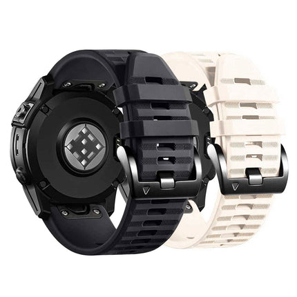 2Pack Replacement Sport Band Strap For Garmin Fenix 5 6 6x/7 7 Plus 7x Plus Black & White