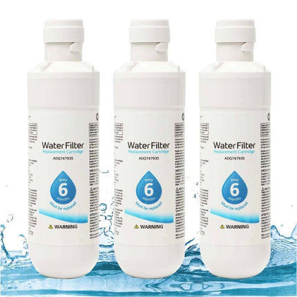 3Pcs Universal for LG Fridge Refrigerator Water Filter Replacement LT1000P ADQ747935