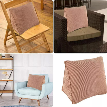 Headboard Pillow Wedge Reading Pillow Corduroy Backrest Reading Rest Pillow Gift Light Coffee