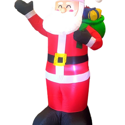 6.6ft Inflatable Santa Claus with LED Lighting Indoor Outdoor Christmas Party