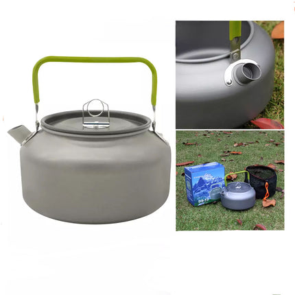 1.2L Outdoor Teapot Camping Hiking Portable Aluminum Kettle Coffee Pot