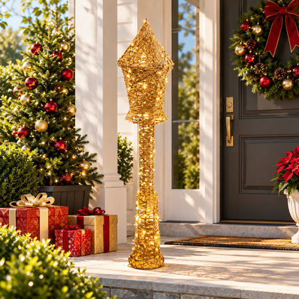 LED Christmas Floor Lamp Lantern Light Indoor Outdoor Holiday Decor for Home Garden 75/150cm