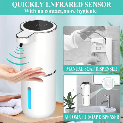 Automatic Soap Dispenser 380ML Rechargeable Touchless Foam Soap Dispenser 4 Leve
