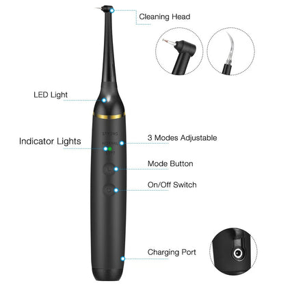 Ultrasonic Tooth Cleaner Teeth Tartar Whitening Set Dental Scaler Plaque Remover