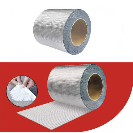 1 Rolls 150mm*5m Waterproof Tape Butyl Rubber Aluminium Foil Roof Pipe Caravan Repair Flashing