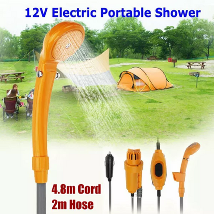 Portable Automobile 12V Shower Set Water Pump Travel Trip Camp Car Caravan Boat