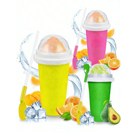 3 Pcs Slushie Maker Cup Quick Freeze Magic Squeeze Cup Milkshake Cup Ice Cream Maker