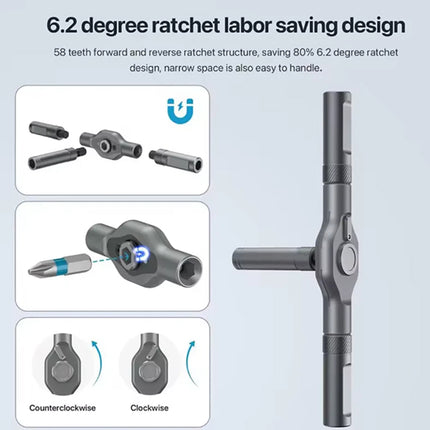 24 In 1 Multi Bit Magnetic Screwdriver Set Upgrade Detachable T Ratchet Handle