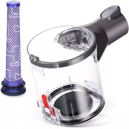 For-Dyson-V6 DC58 DC59 Dust Bin Assembly Clear Replacement Dustbin Container