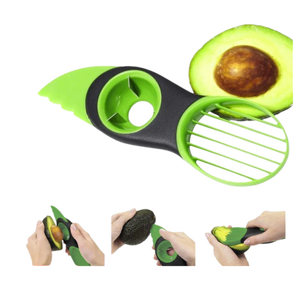 2pcs 3 In 1 Avocado Slicer Shea Corer Butter Fruit Peeler Cutter Pulp Separator