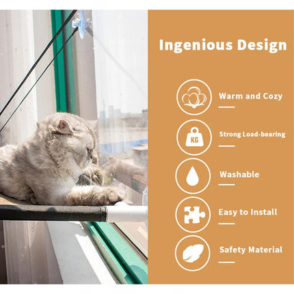 Cat Bed Window Hammock Perch Cushion Hanging Shelf Seat Pet Up to 10kg