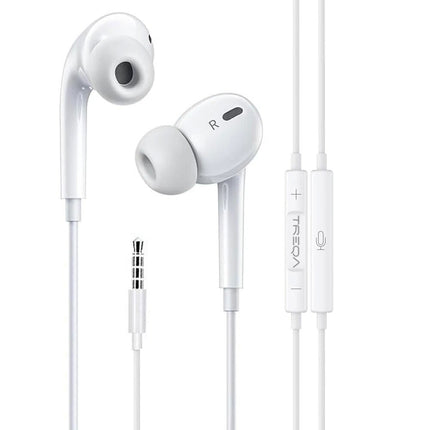 3.5mm Audio Jack Headphones Wired Earphones Volume Control & Microphone Cable