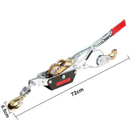 4 Ton Ratchet Hand Winch Puller Comealong Come Along Truck Lift Hoist w/2 Hooks