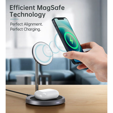 MagSafe IPhone Magnetic Wireless Charger Stand 2 In 1 Fast Charing Dock