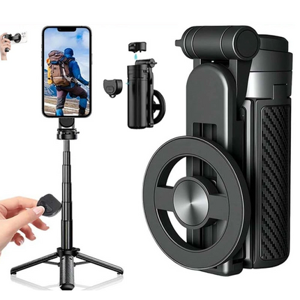 4 in 1 Magnetic Bluetooth Selfie Stick Holder Handheld Tripod Stand for iPhone