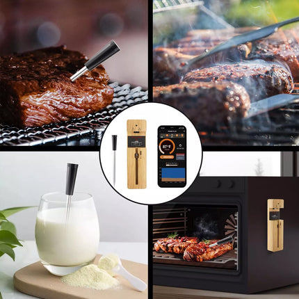 Wireless WiFi Meat Thermometer Bluetooth BBQ Food Thermometer Probe APP Control