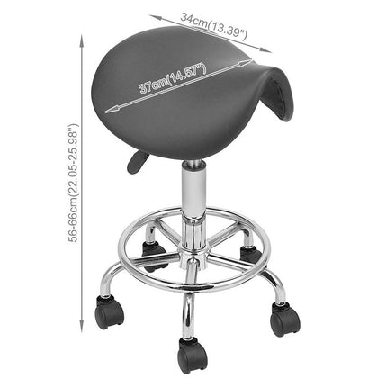 Saddle Salon Stool Bar Swivel Chair Massage Barber Hairdressing Hydraulic Lift