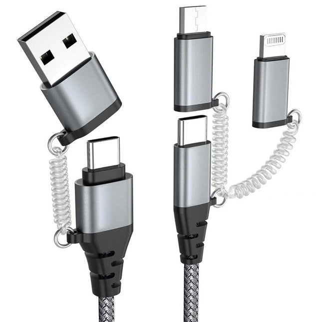 All in one USB Charging Cable Typc C Micro Data Charger Cable iPhone Samsung