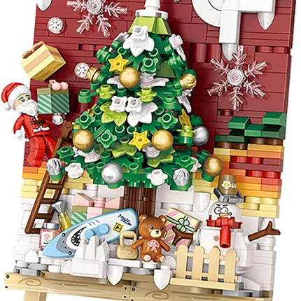 LOZ Christmas Tree Painting Frame Mini Bricks Building Toy Kids Gift Decor AU