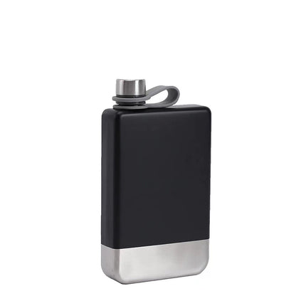 9oz Stainless Steel Pocket Hip Flask Liquor Alcohol Bottle Portable Outdoor Black