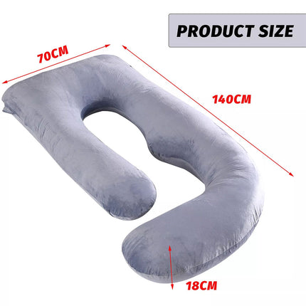 J-Shape Maternity Pregnancy Pillow Nursing Sleeping Feeding Body Support