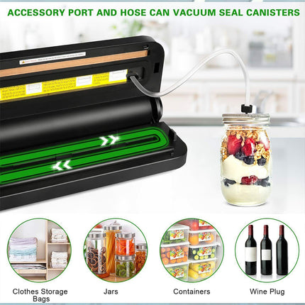 Vacuum Sealer Machine Fresh Dry Wet Food Saver Storage With Bags Built-in Cutter