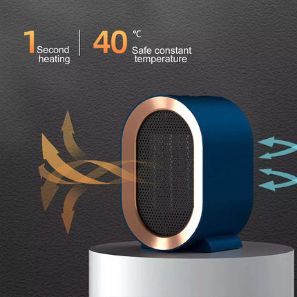 Mini Heater Fan Portable Desktop Winter Warm Space Electric Heater Office Home Blue