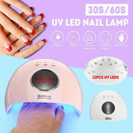 120W Nail Lamp UV LED Light Professional Nail Polish Dryer White