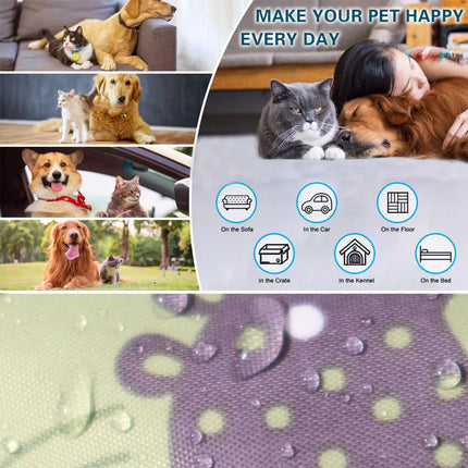 Pet Cool Gel Mat Dog Cat Bed Non-toxic Cooling Dog Summer Pad  Fast Pad (Green)