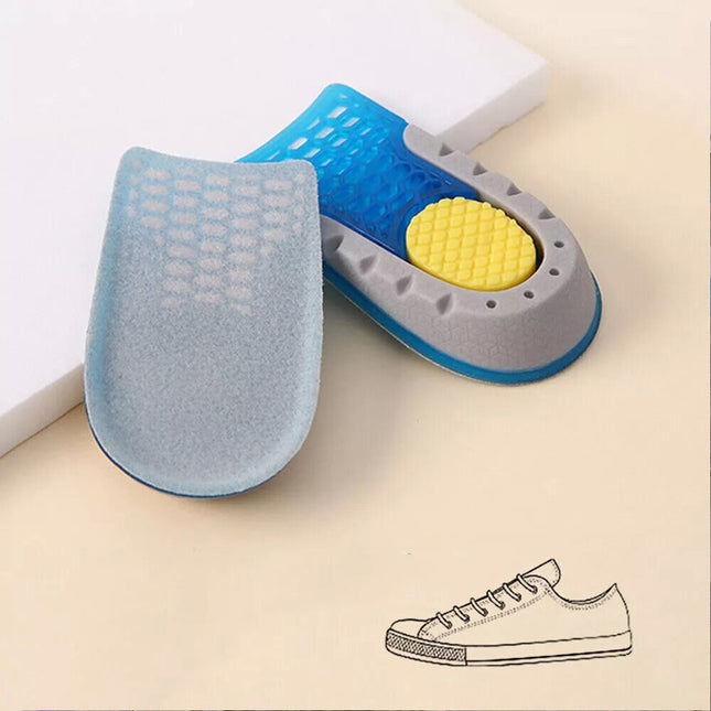 1cm Height Increase Insole TPE Silicone Gel Heighten Lift Half Shoes Pad Men Women