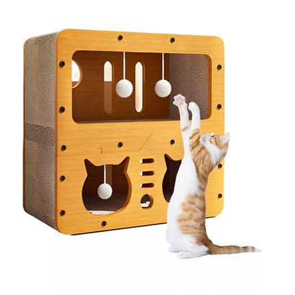 Wear-resistant Cat Scratch Board House Four Seasons Cat Climbing Tower Toy Nest
