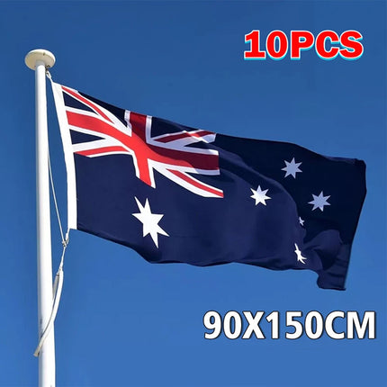 10PCS Large Australian Flag 150cm x 90cm Aussie Australia ANZAC Day Heavy Duty