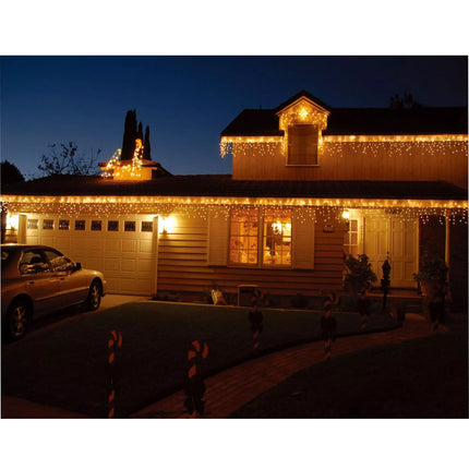23.9M 960 Led Snowing Icicle Christmas Wedding Party Lights 8 Functions Warm White