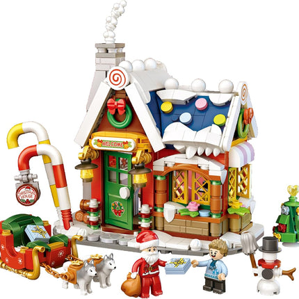 LOZ Christmas House Building Blocks Set Model Kit Home Decor Gift Kids Adults