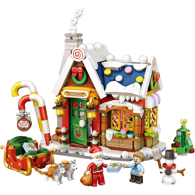LOZ Christmas House Building Blocks Set Model Kit Home Decor Gift Kids Adults