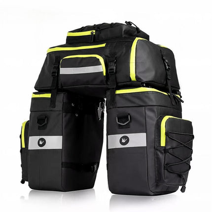 Bike Bicycle Rear Rack Pannier Bag Waterproof 75L Box Rhinowalk 3 in 1 detach